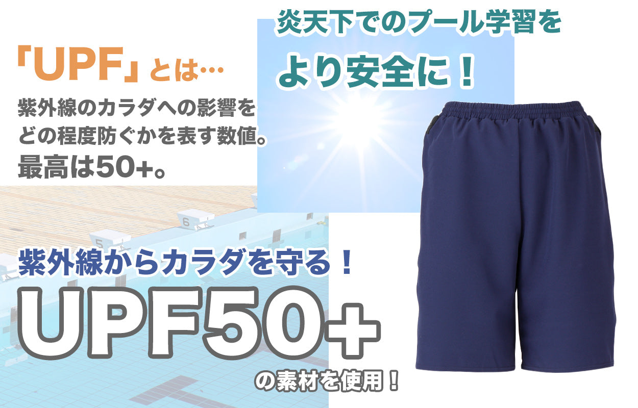 セパレート水着 ボトムス 下だけ ハーフパンツ 男女兼用 フットマーク 男の子 女の子 インナー付き ジェンダーレス プール学習 小学生 中学生 UPF50+ UVカット スイミング 子ども ジュニア スイムウェア 水泳 学校 授業 海水浴 マリンスポーツ S M L LL 3L 4L 5L S-5L