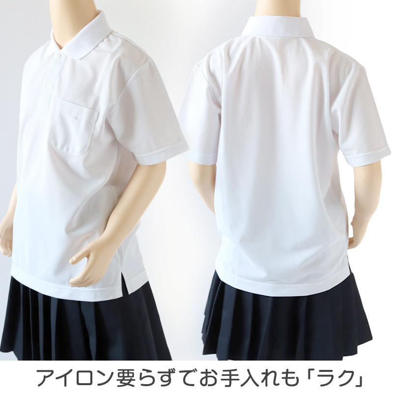 小学生 ニット半袖 角襟 ポロシャツ 100A~LL 富士ヨット スクールシャツ 男の子 女の子 男子 女子 学生 120 130 140 150 M L