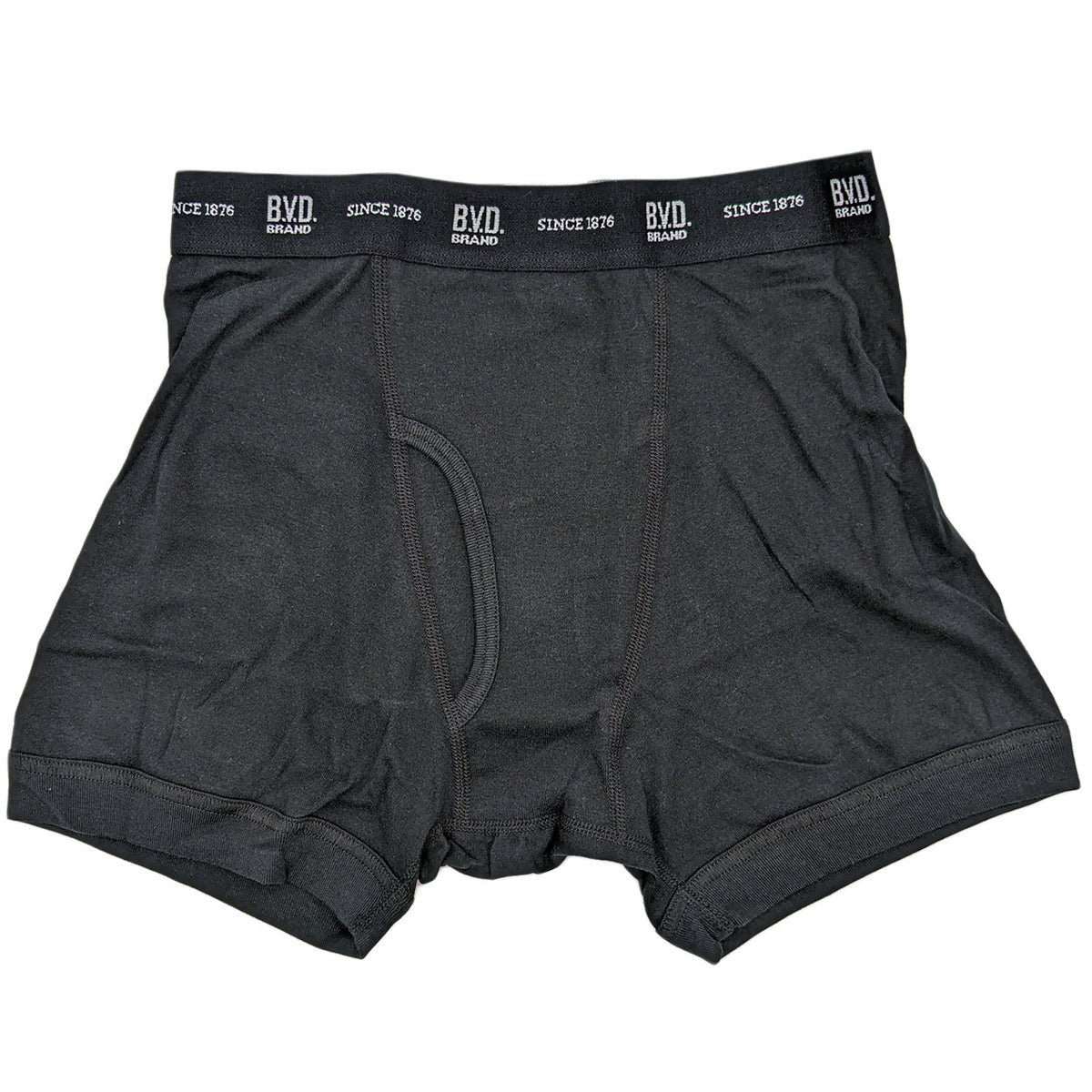 BVD メンズ ボクサーブリーフ 綿100% M~LL コットン 前開き 下着 肌着 インナー 男性 紳士 ボクサーパンツ グレー ブラック