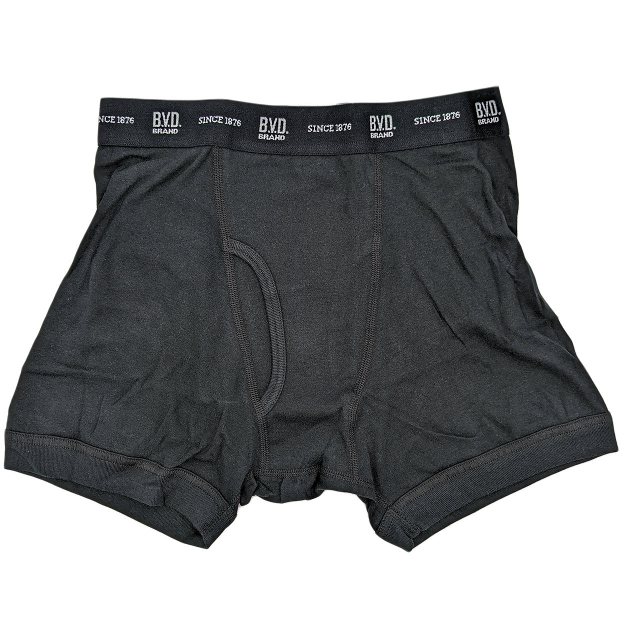 BVD メンズ ボクサーブリーフ 綿100% M~LL コットン 前開き 下着 肌着 インナー 男性 紳士 ボクサーパンツ グレー ブラック