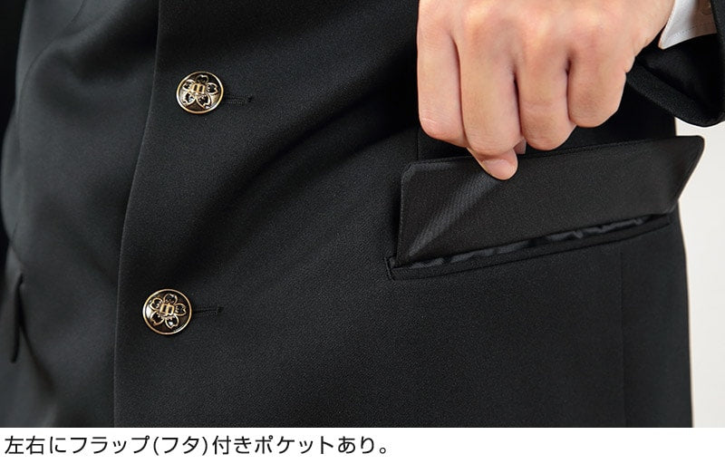 学生服 男子 上着 学ラン 中学生 高校生 制服 上衣 洗える A体 B体 150cmA~190cmB 洗濯機 丸洗いOK 学生 メンズ ジュニア 詰襟 ラウンドカラー レギュラーカラー (送料無料) (取寄せ)
