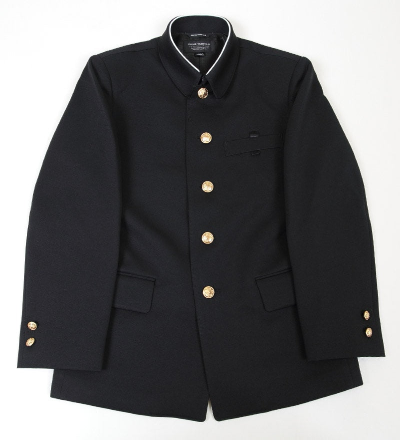 小学生用 折衿学生服上衣 (120cmA~170cmB) (制服 男子 男の子 小学生制服 小学校 折襟学生服 丸洗いOK 洗濯可能 黒 大きいサイズあり) (送料無料) (取寄せ)