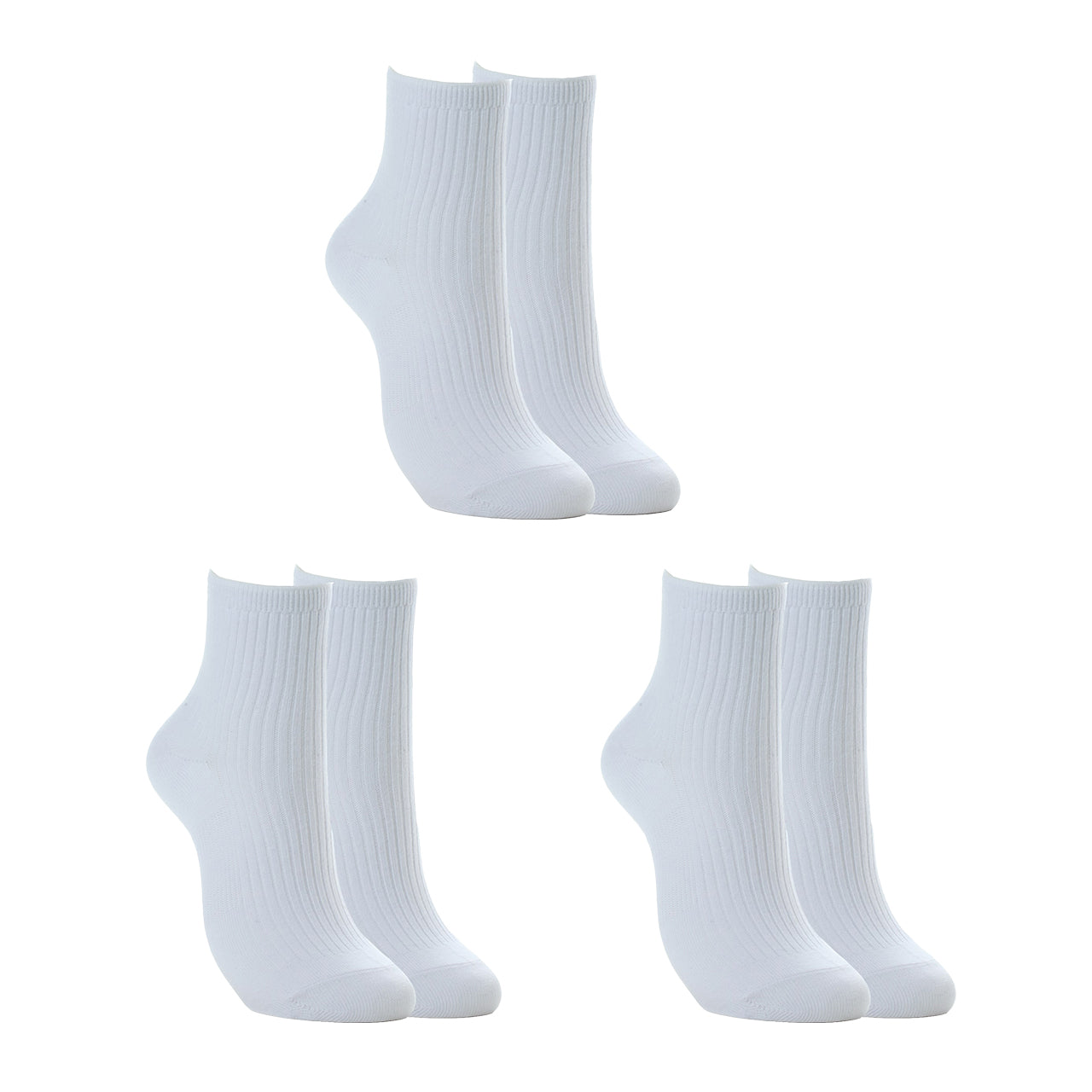アツギ クランク 靴下 白 ソックス ハイカット 3足組 22-24cm~26-28cm ソックス スポーツ 白ソックス リブソックス メンズ レディース キッズ ジュニア スクールソックス 白靴下