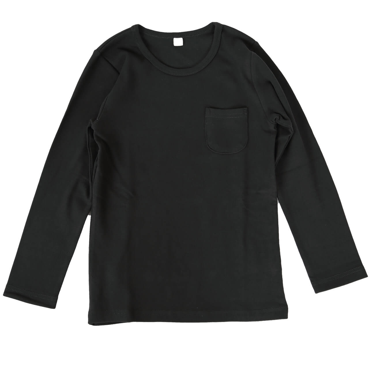 キッズ 長袖Tシャツ ポケット付き ロンt カットソー 秋 100cm~130cm 子供 子ども インナー シンプル 無地 子供服 トップス 無地 シンプル ロングTシャツ (在庫限り)