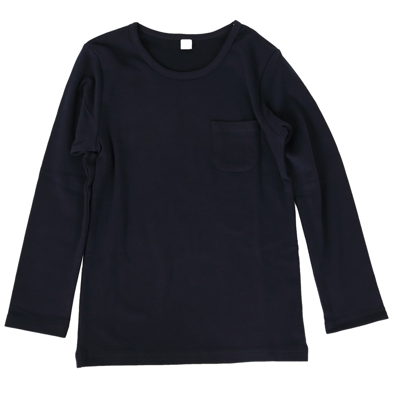キッズ 長袖Tシャツ ポケット付き ロンt カットソー 秋 100cm~130cm 子供 子ども インナー シンプル 無地 子供服 トップス 無地 シンプル ロングTシャツ (在庫限り)
