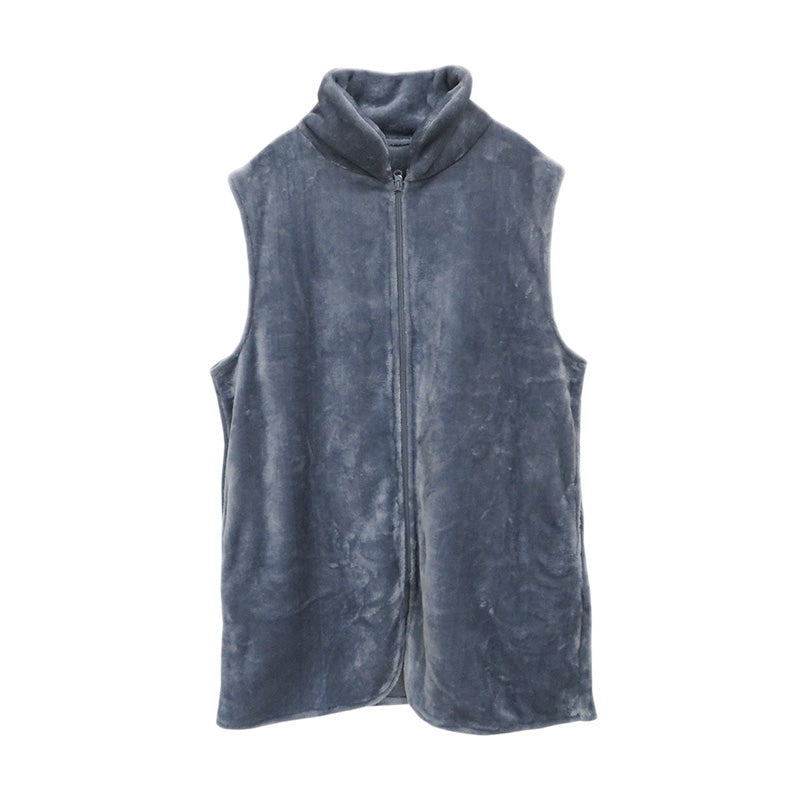 スリーパー 大人 ベスト ルームウェア 冬 羽織り ガウン 暖かい 軽い 部屋着 着る毛布 防寒着 起毛 M-L レディース 上着 パジャマ ルームウエア もこもこ ふわふわ ノースリーブ 冷え対策 チョッキ