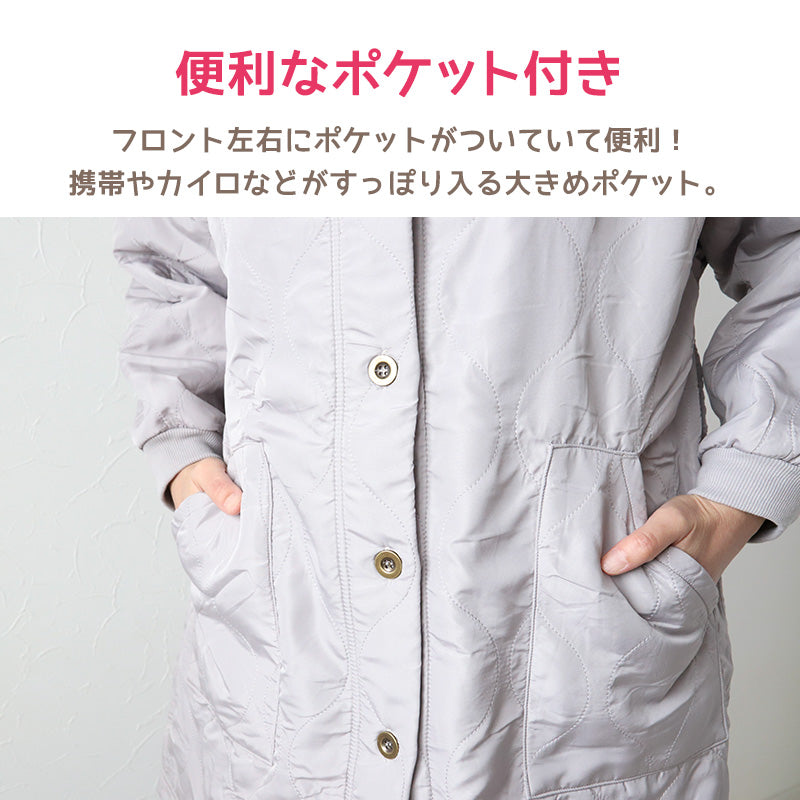 エプロン 割烹着 おしゃれ 羽織り レディース ガーデニング アウター M-L 実用的 シンプル 無地 スモック 可愛い ロング かっぽう着 割烹 着 かっぽうぎ (在庫限り)