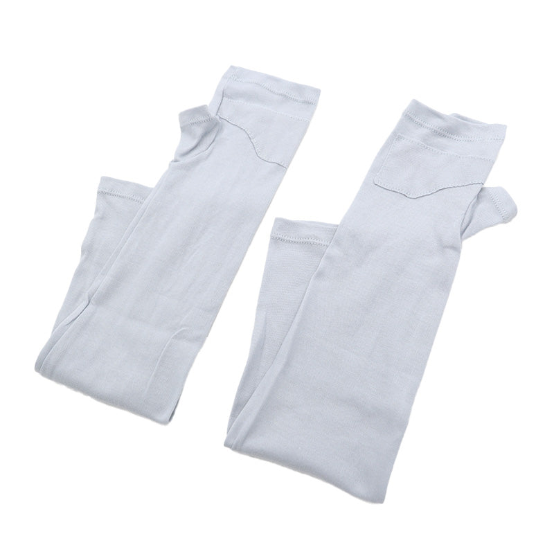 アームカバー uvカット 綿100% 指なし 親指 ロング 腕カバー レディース 50cm 紫外線カット 紫外線対策 日焼け対策 日焼け防止 夏 コットン (在庫限り)