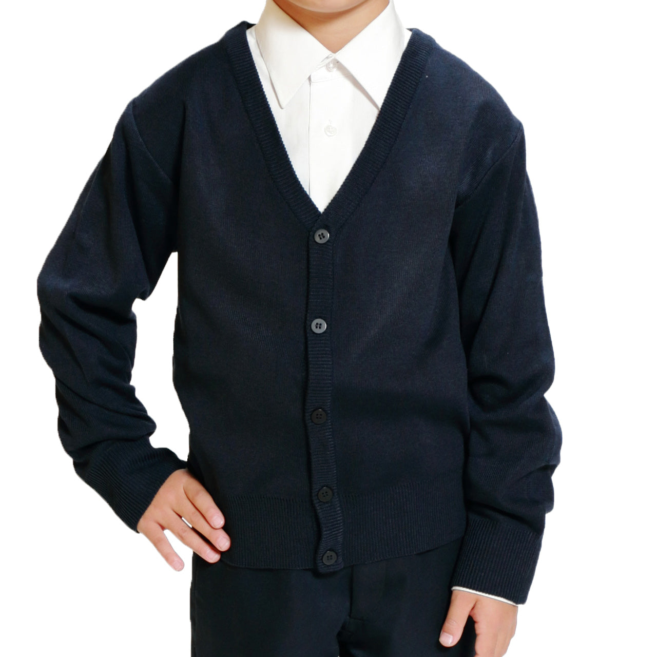 スクールカーディガン キッズ 小学校 ウール 冬 男子 女子 vネック 洗える 110cm~160cm スクール カーディガン 小学生 子供 ニット 制服 黒 紺 学生 無地 シンプル 110 120 130 140 150 160