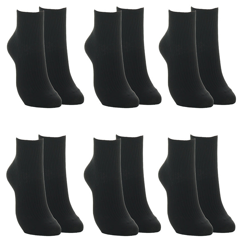 靴下 ソックス 3足組 2セット 綿混 リブソックス ミドル丈 足底サポーティ 22-24cm~26-28cm 抗菌防臭 防汚加工 足型セット加工 変形Yヒール 変形Yトウ メンズ レディース キッズ ジュニア スクール 通学 通勤 スポーツ ユニセックス 普段履き