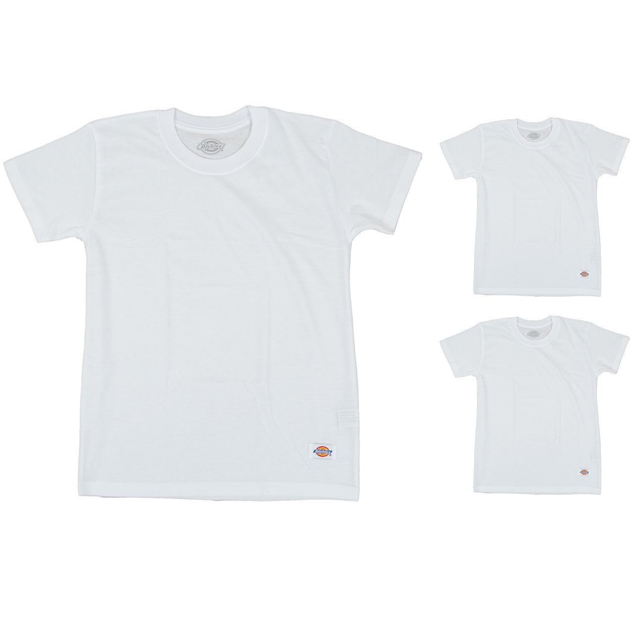 ディッキーズ 男の子 下着 半袖 シャツ 3枚組 130cm~170cm キッズ 子供 肌着 白 tシャツ ボーイズ 子ども 綿混 アンダーウェア インナー セット (在庫限り)