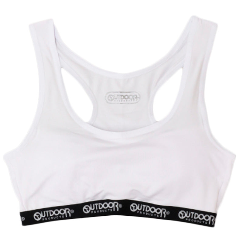 Outdoor ハーフトップ ハーフブラ カップ付き グレコタイプ 150cm~165cm アウトドア 女の子 スポブラ スポーツブラ 女子 モールドカップ 肌着 下着 子供 インナー 150 160 165 白 グレー