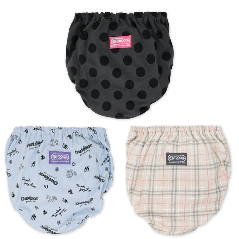 Outdoor ショーツ 綿100 3枚組 130cm 140cm 150cm 160cm 165cm アウトドア キッズ ジュニア 子供 下着 パンツ セット 女の子 インナー 子ども 女児 コットン ブラック 黒