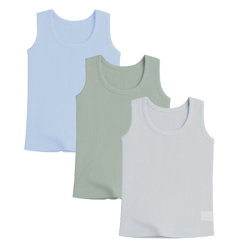 タンクトップ キッズ 男の子 ランニング 3枚組 綿100% 90cm 100cm 110cm 120cm 130cm 140cm 150cm 160cm 下着 子供 インナー ジュニア 肌着 ノースリーブ 無地 セット コットン フライス カノコ 通気性 さらさら まとめ買い 通園 通学 小学生