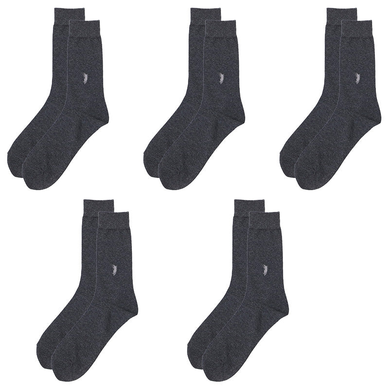 ビジネスソックス メンズ ソックス 紳士 POLO polo 5足セット 25 26 cm 綿混 靴下 吸汗 通気性 快適 フィット 無地 黒 ネイビー グレー 仕事用 デイリー 普段使い プレゼント 父の日 まとめ売り