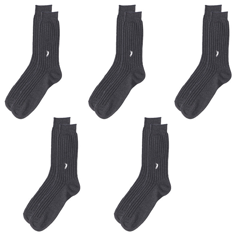 ビジネスソックス メンズ ソックス 紳士 POLO polo 大寸 5組セット 26 27 28 cm 綿混 靴下 吸汗 通気性 快適 フィット 無地 チェック 黒 ネイビー グレー 仕事用 デイリー 普段使い プレゼント 父の日 太リブ 大きいサイズ 5足セット まとめ売り