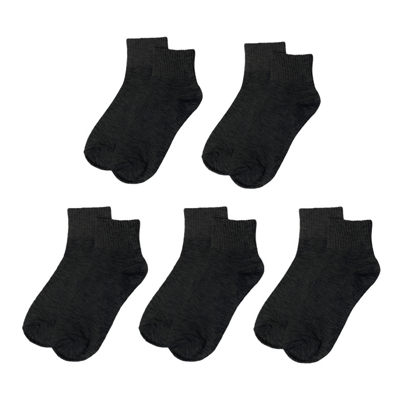靴下 レディース クルーソックス 5足組 22~24cm 快適 靴下 無地 カラフル オールシーズン おしゃれ くつした くつ下 通気性 伸縮 クルー丈 婦人靴下 シンプル 可愛い