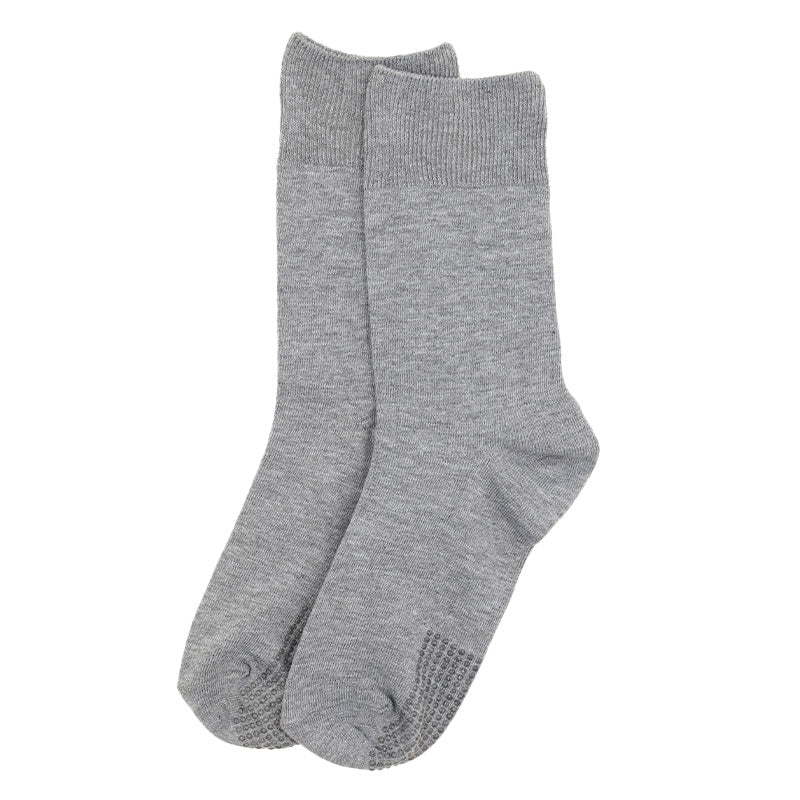 靴下 レディース クルーソックス 履き口ゆったり すべり止め付き 22~24cm 快適 靴下 無地 オールシーズン おしゃれ くつした くつ下 通気性 伸縮 クルー丈 婦人靴下 シンプル