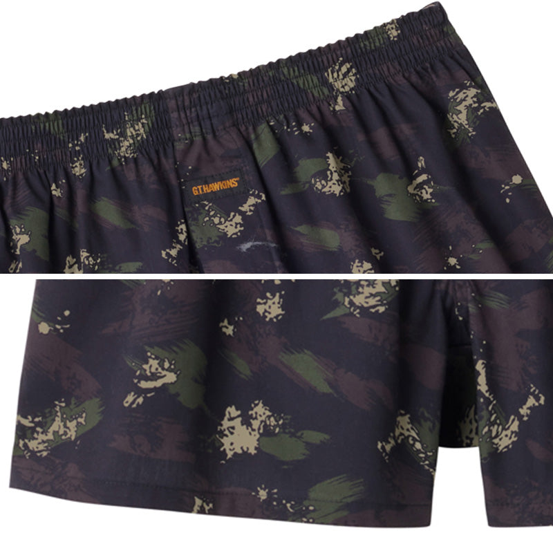 グンゼ トランクス 綿100 メンズ 前開き M~LL GTホーキンス 下着 パンツ 肌着 布帛トランクス 男性 紳士 インナー プリント 先染め チェック 柄 綿100% (在庫限り)