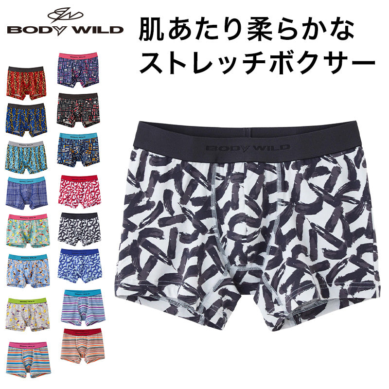 グンゼ BODYWILD ボクサーパンツ メンズ パンツ ボディワイルド 男性 M・L (GUNZE 下着 肌着 インナー インナーパンツ ボクサーブリーフ カラー豊富 前とじ やわらか 伸縮性 柄 カジュアル インナーウェアー) (在庫限り)