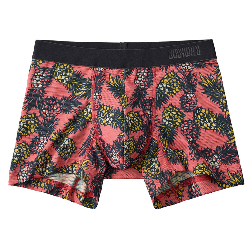 グンゼ ボディワイルド ボクサーパンツ メッシュ メンズ 前閉じ M L bodywild ボクサーブリーフ 夏 吸汗速乾 メッシュ 汗 ドライ パンツ ブリーフ ワイルド 派手 クール プリント アンダーウェア 下着 肌着 インナー 通気性抜群