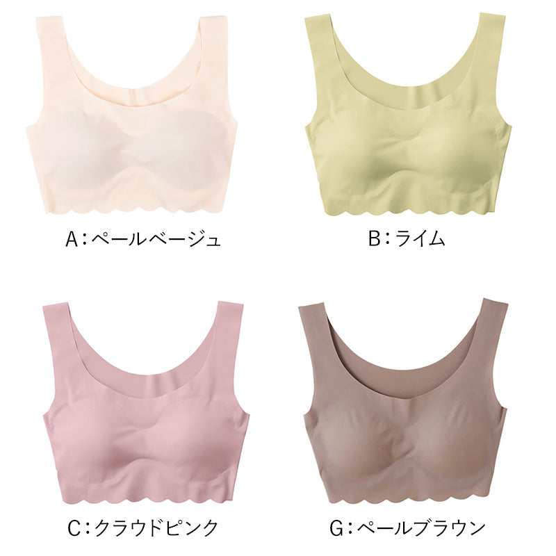 グンゼ Tuche 縫い目0ハーフトップ M L LL シームレス ブラジャー ブラ ノンワイヤー レディース 縫い目なし タグなし 下着 インナー トゥシェ