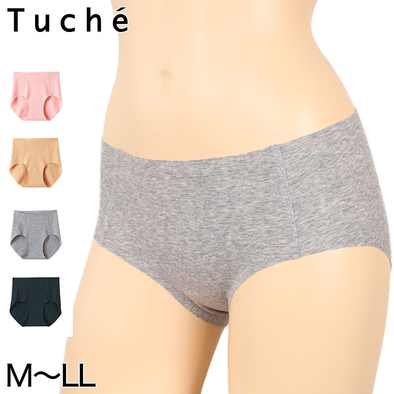 グンゼ Tuche 縫い目ゼロ ショーツ 綿 浅ばき M~LL (レディース 縫い目なし 下着 ひびきにくい 無縫製 ハーフショーツ 綿混 インナー) (在庫限り)