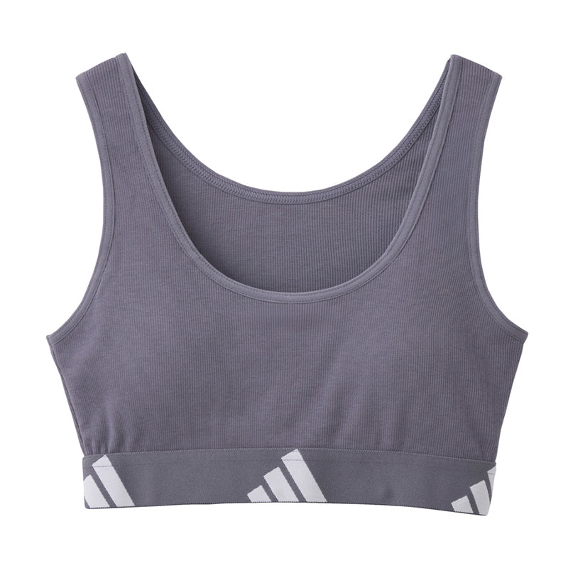 アディダス ジュニア ブラジャー ハーフトップ 子供 スポーツブラ 女の子 スクール インナー 150 160 165 cm グンゼ adidas キッズ 下着 綿混 パッド付き フィット スポーツ 部活 運動 動きやすい 快適
