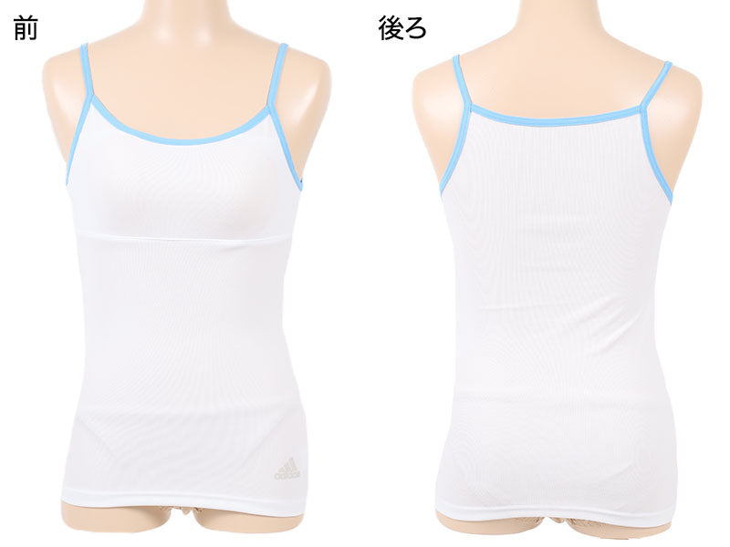 グンゼ アディダス カップ付き インナー キャミソール ジュニア 140~165cm (女子 下着 白 小学生 ブラトップ 子供 カップ付きキャミソール カップ付きインナー キッズ スクールインナー) (在庫限り)