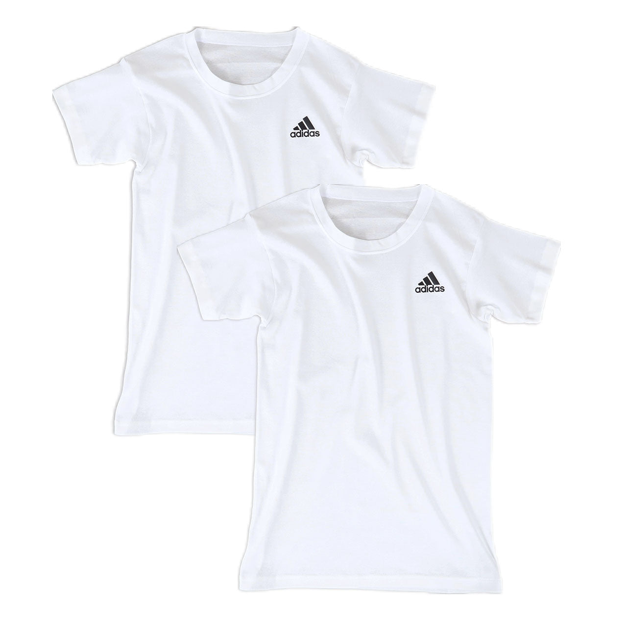 グンゼ アディダス キッズ Tシャツ 2枚組 140~160cm (下着 子供 インナー 男の子 半袖 シャツ 白 黒 子ども ジュニア adidas) (在庫限り)