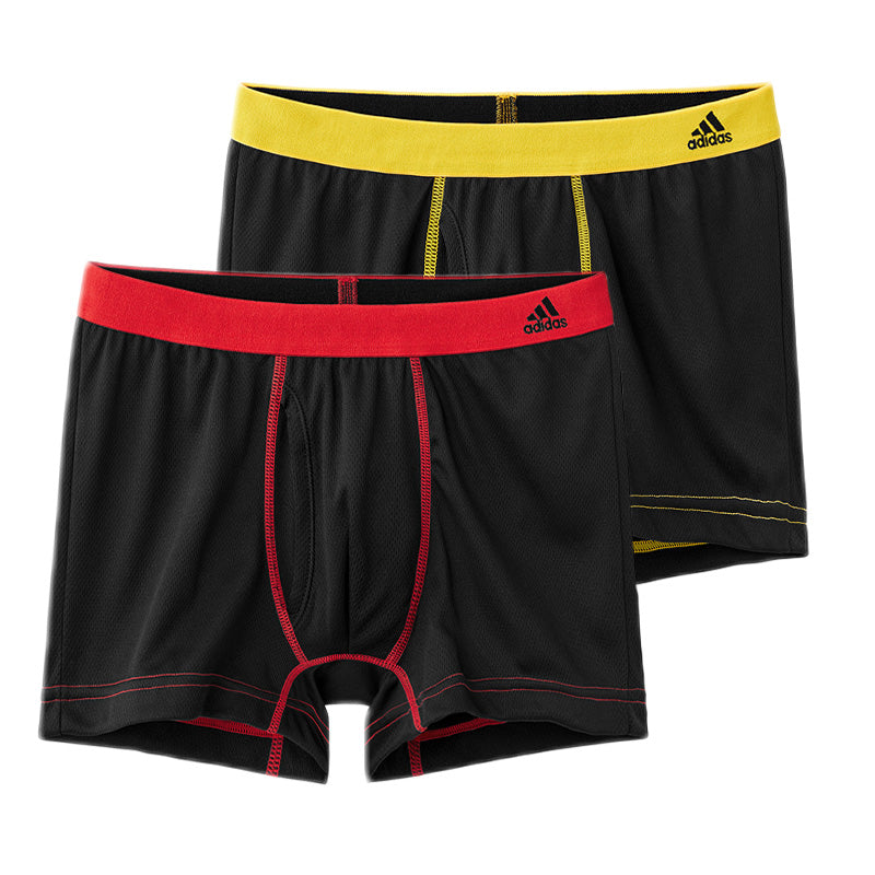 アディダス 男の子 インナー ボクサーブリーフ 下着 ジュニア ボーイズ グンゼ 140 150 160 170 cm adidas 子供用 キッズ 2枚組 綿 ストレッチ 通学 部活 体育 普段使い スポーツ ブランド シンプル かっこいい 快適 動きやすい 吸汗 通気性 成長期