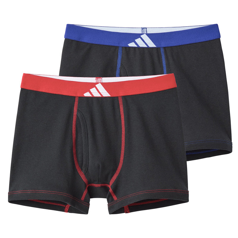 アディダス 男の子 インナー ボクサーブリーフ 下着 ジュニア ボーイズ グンゼ 140 150 160 170 cm adidas 子供用 キッズ 2枚組 綿 ストレッチ 通学 部活 体育 普段使い スポーツ ブランド シンプル かっこいい 快適 動きやすい 吸汗 通気性 成長期