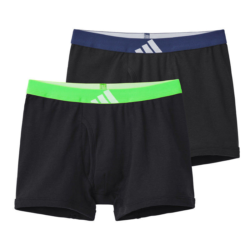 アディダス 男の子 インナー ボクサーブリーフ 下着 ジュニア ボーイズ グンゼ 140 150 160 170 cm adidas 子供用 キッズ 2枚組 綿 ストレッチ 通学 部活 体育 普段使い スポーツ ブランド シンプル かっこいい 快適 動きやすい 吸汗 通気性 成長期
