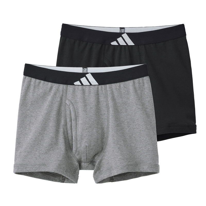 アディダス 男の子 インナー ボクサーブリーフ 下着 ジュニア ボーイズ グンゼ 140 150 160 170 cm adidas 子供用 キッズ 2枚組 綿 ストレッチ 通学 部活 体育 普段使い スポーツ ブランド シンプル かっこいい 快適 動きやすい 吸汗 通気性 成長期