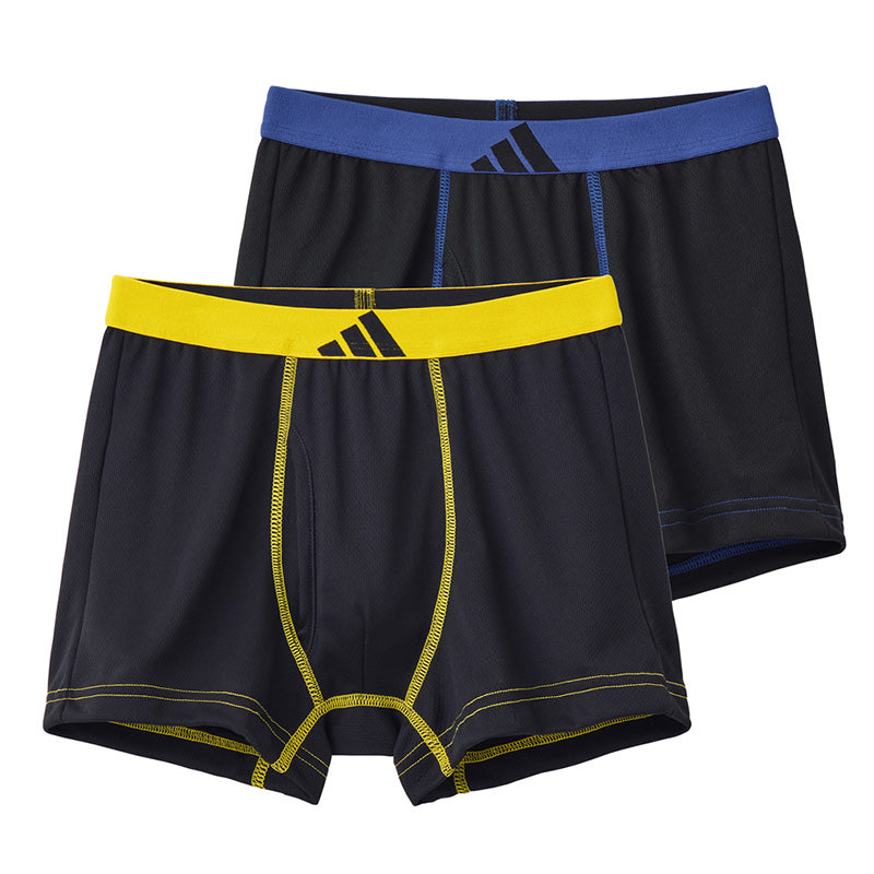アディダス 男の子 インナー ボクサーブリーフ 下着 ジュニア ボーイズ グンゼ 140 150 160 170 cm adidas 子供用 キッズ 2枚組 綿 ストレッチ 通学 部活 体育 普段使い スポーツ ブランド シンプル かっこいい 快適 動きやすい 吸汗 通気性 成長期