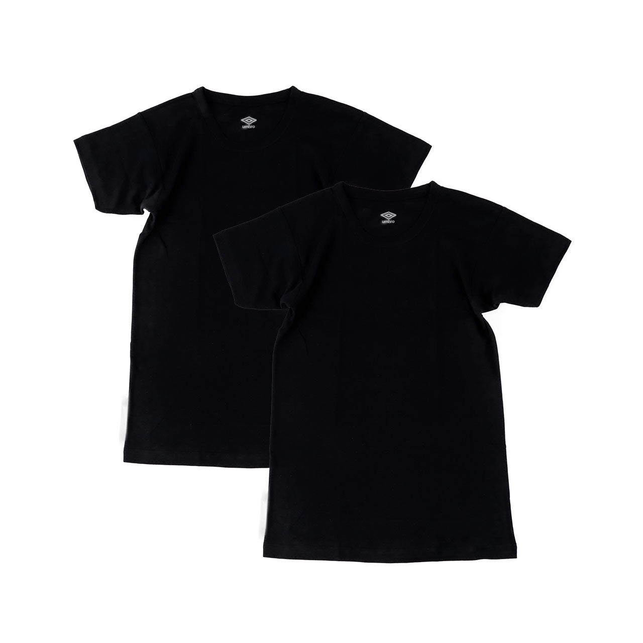 グンゼ umbro クルーネック Tシャツ 2枚組 130~170cm (男の子 下着 キッズ ジュニア 子供 インナー 半袖 tシャツ 汗 スポーツ 白 黒)