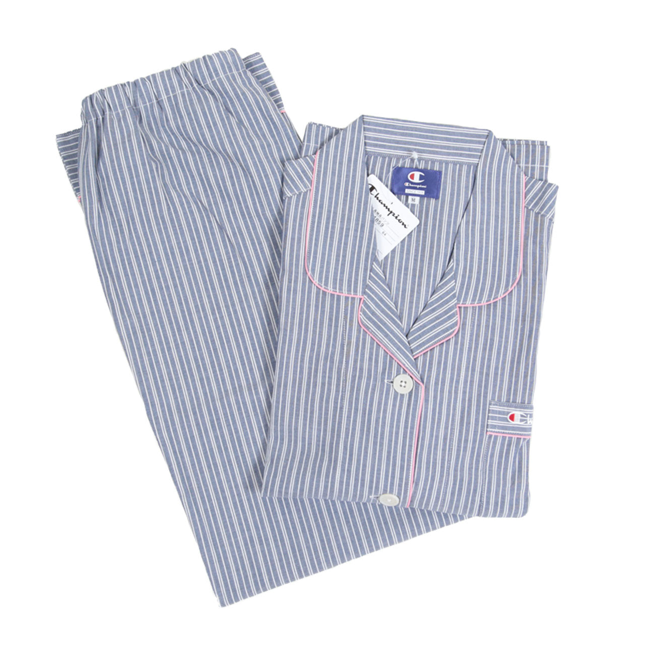 チャンピオン パジャマ レディース 綿100% ルームウエア M~LL (通年 寝間着 寝巻 グンゼ チャンピオン Champion GUNZE 長袖長パンツ) (在庫限り)