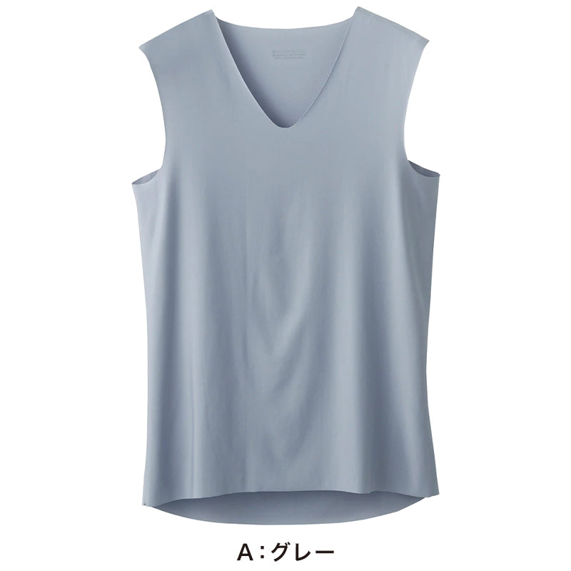 グンゼ ボディワイルド Tシャツ メンズ 肌着 ノースリーブ Vネック M・L (bodywild 下着 ランニング ひびきにくい カットオフ インナー 薄い 軽い スリーブレス AIRZ) (在庫限り)