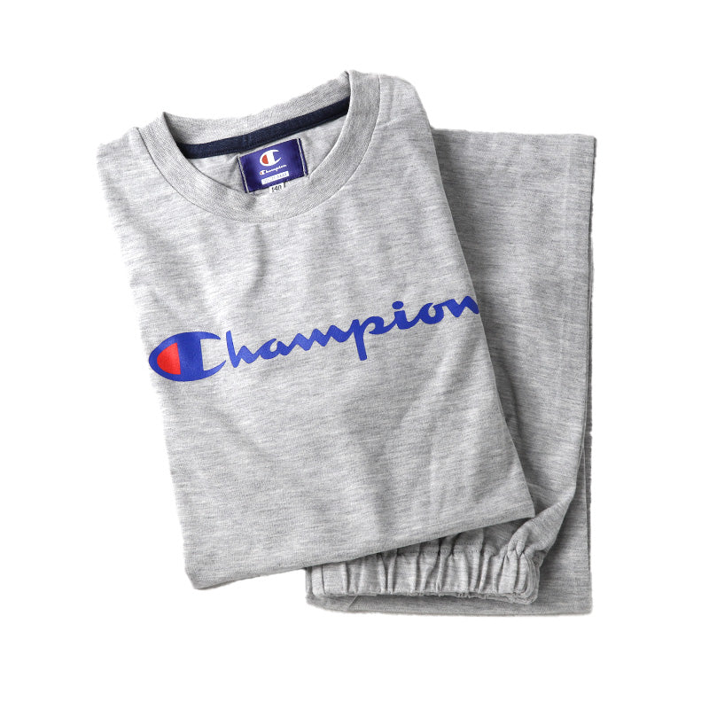 キッズ パジャマ 長袖 長ズボン チャンピオン 男の子 女の子 子供 長袖 長ズボン グンゼ 130 140 150 160 cm champion gunze 春 夏 薄手 子供服 ルームウェア 部屋着 上下セット (送料無料) (在庫限り)