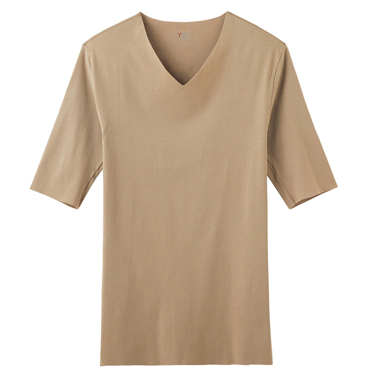 グンゼ YG CUTOFF tシャツ 5分袖 Vネック メンズ インナー M~LL (下着 肌着 綿 半袖 暖かい あったか 透けない ひびきにくい v首 男性 紳士 インナーシャツ GUNZE) (在庫限り)