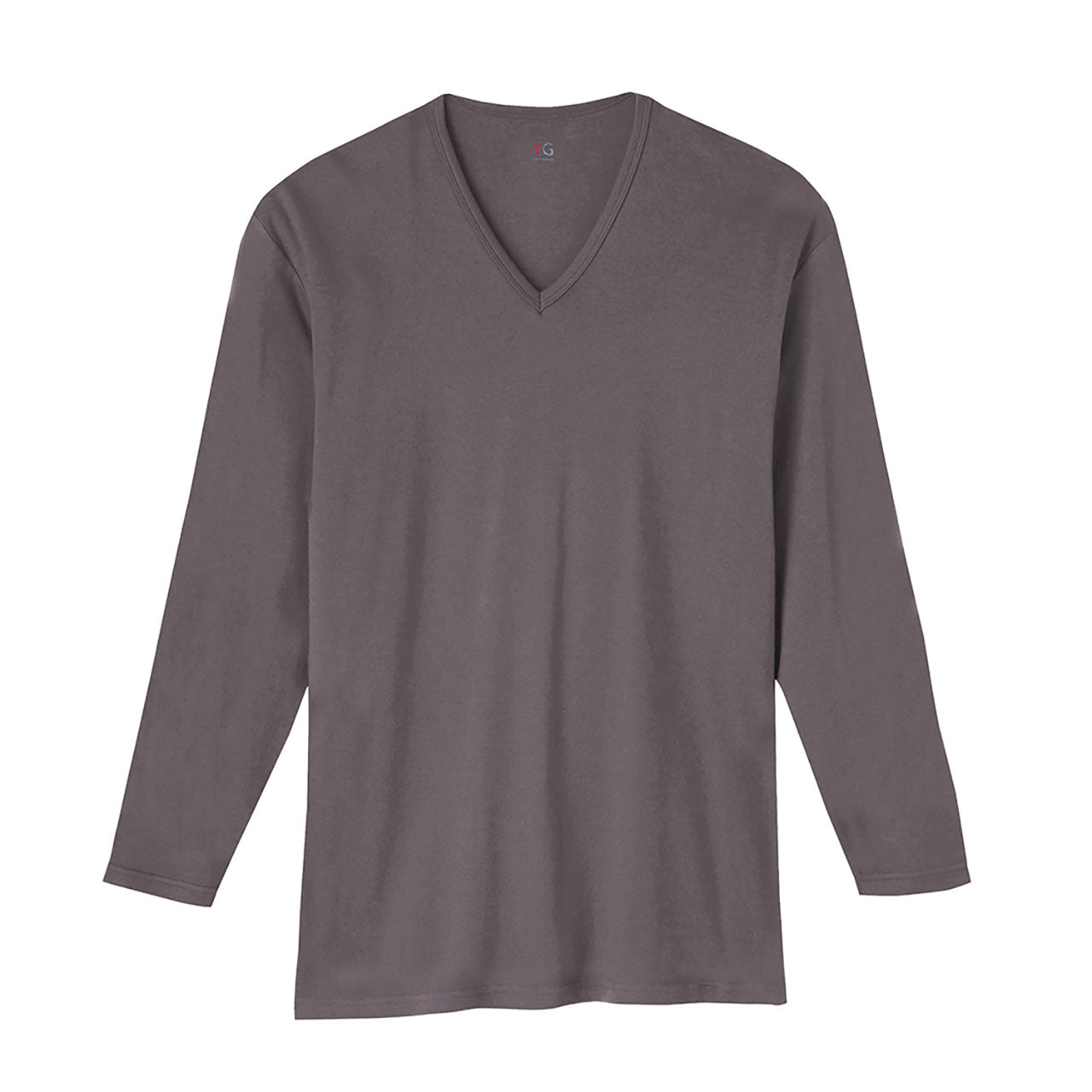 グンゼ YG tシャツ メンズ 長袖 綿100% あったか インナー 9分袖 Vネック M~LL (厚地 厚手 暖かい 男性 下着 肌着 コットン 綿 V首 アンダーウェア GUNZE)
