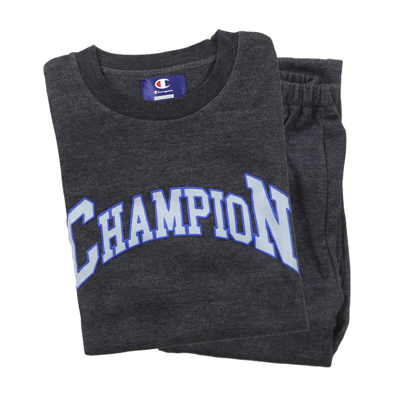 チャンピオン キッズ パジャマ 長袖 子供服 ルームウェア 部屋着 セットアップ 男の子 女の子 グンゼ 130 140 150 160 cm ブランド チャンピオン ジュニア ナイトウェア 上下セット 秋 冬 春 綿 コットン 快適 通学 入学祝い ギフト プレゼント (送料無料)