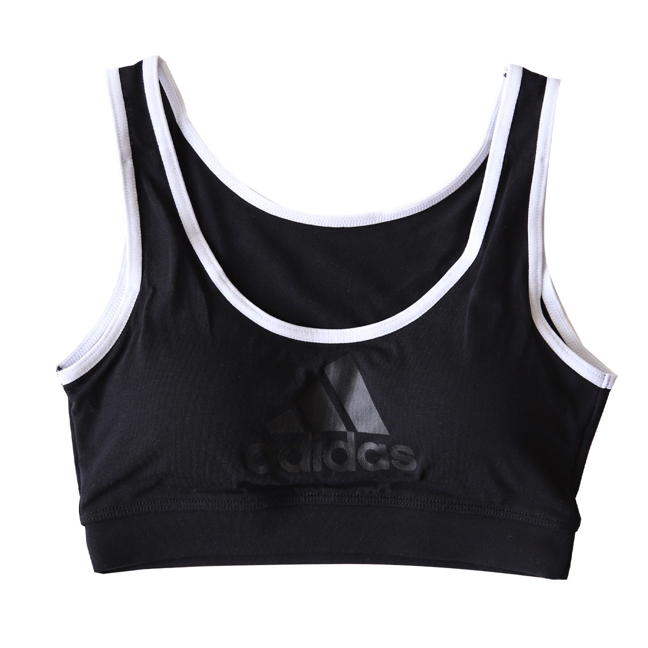 グンゼ adidas 女児ハーフトップ 150~165cm (ハーフトップ グンゼ adidas ジュニアブラ 小学生 中学生 女の子 女児 スクールインナー 肌着 カップ付きインナー ブラ かぶりイプ ファーストブラ スポブラ グンゼ 150 160 165) (在庫限り)