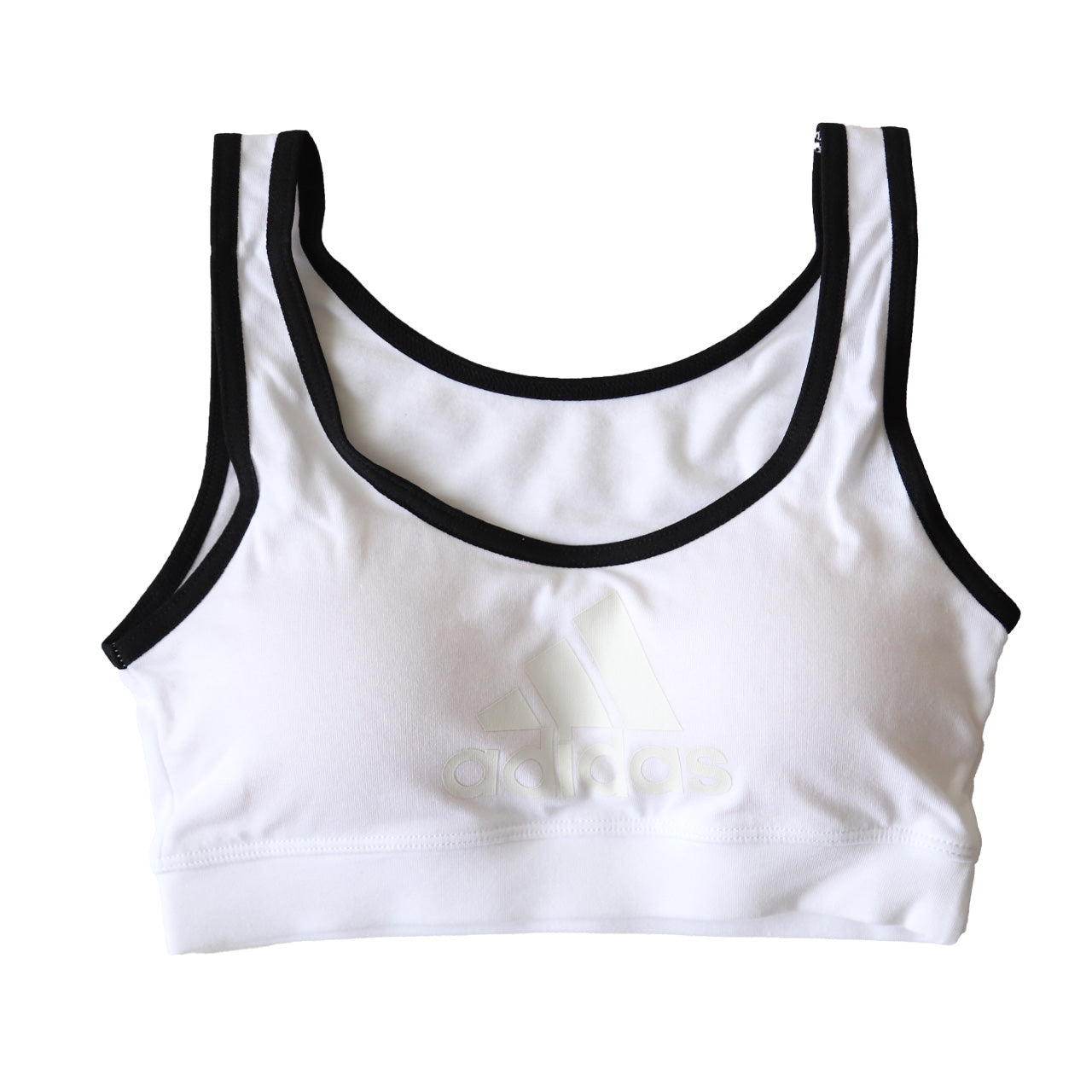 グンゼ adidas 女児ハーフトップ 150~165cm (ハーフトップ グンゼ adidas ジュニアブラ 小学生 中学生 女の子 女児 スクールインナー 肌着 カップ付きインナー ブラ かぶりイプ ファーストブラ スポブラ グンゼ 150 160 165) (在庫限り)