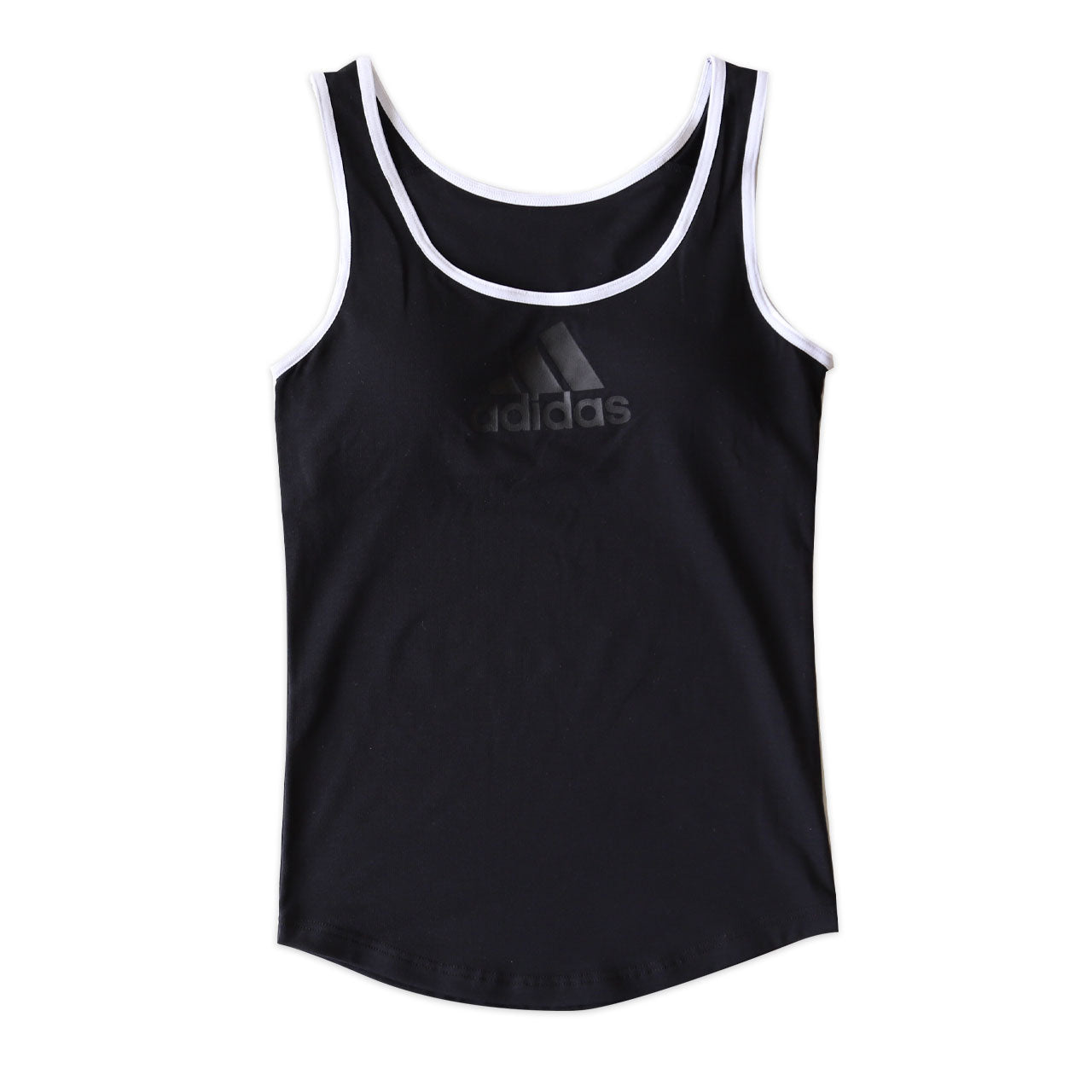 グンゼ adidas 女児タンクトップ 150~165cm (アディダス 黒 白 灰 女子 女の子 下着 ブラタンクトップ スポーツ グンゼ 中学生 スクールインナー カップ付きインナー 小学生 adidas 150 160 165) (在庫限り)
