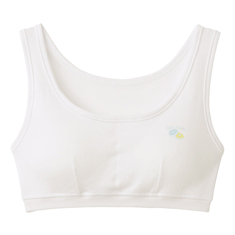 グンゼ 綿100% パット付き ハーフトップ ジュニアブラ 140~160cm 子供 下着 キッズ ジュニア インナー 女の子 白 ブラジャー スクール