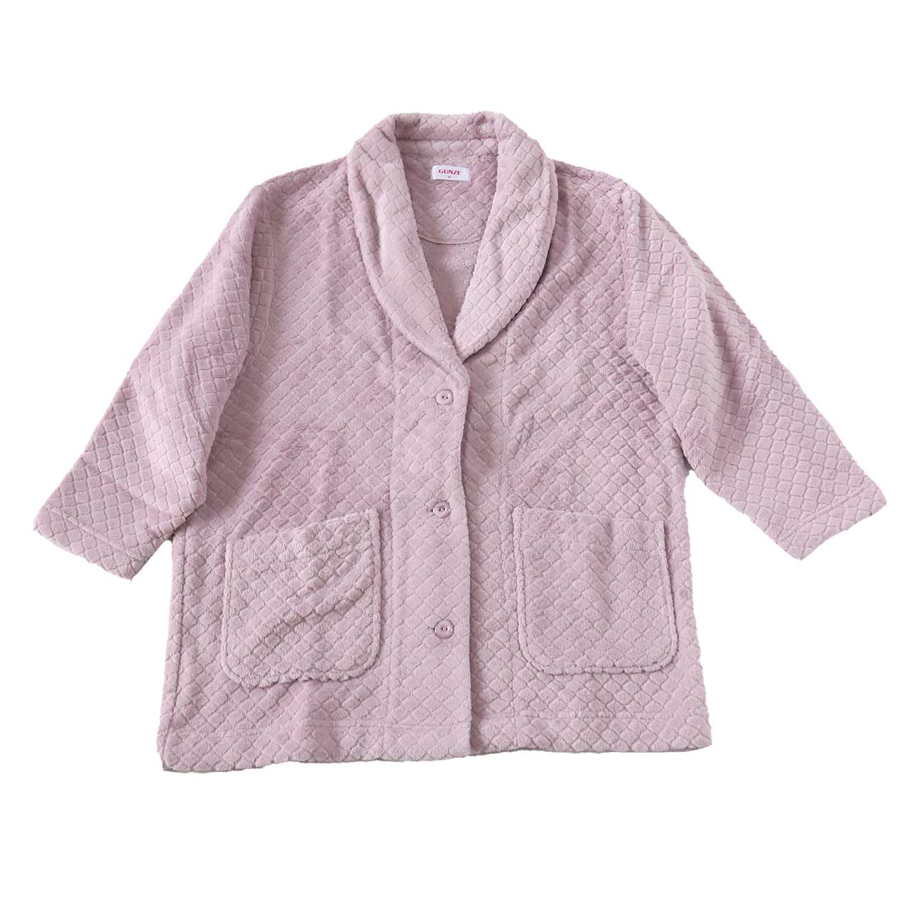 グンゼ パジャマ 羽織物 ボア起毛 婦人ジャケット S~L (GUNZE ボア 起毛 秋 冬 暖かい 冷え もこもこ ルームウェア プレゼント S M L 敬老の日 ギフト 母の日) (送料無料) (在庫限り)