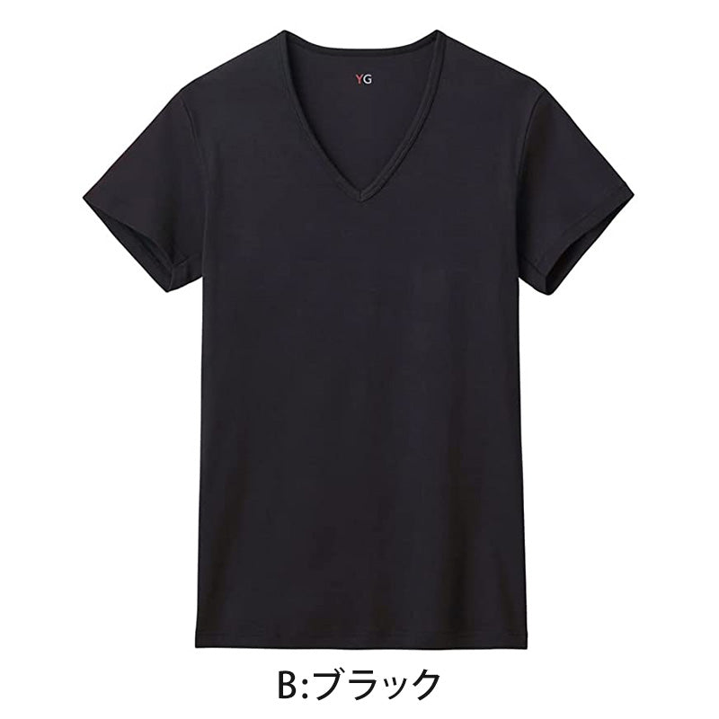 グンゼ インナー メンズ 半袖 綿100% vネック tシャツ 消臭 M~3L インナーシャツ 肌着 下着 紳士 男性 吸汗速乾 インナーウェア YG ワイジー シャツ M L LL 汗臭 ムレ 白 黒 灰 綿100 ネクストラ ネクストラプラス