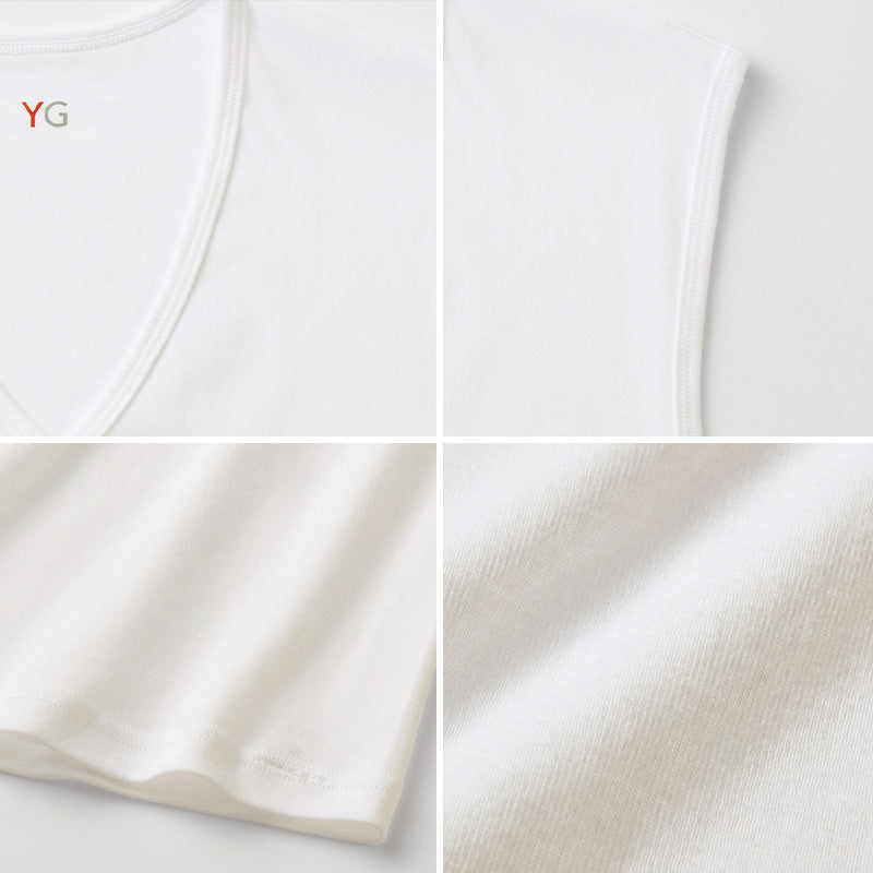 グンゼ YG メンズ インナー ノースリーブ Vネック スリーブレス Tシャツ 綿100% M~LL GUNZE 肌着 下着 男性 紳士 インナーシャツ 綿100 v首 M L LL インナーウェアー 消臭 コットン