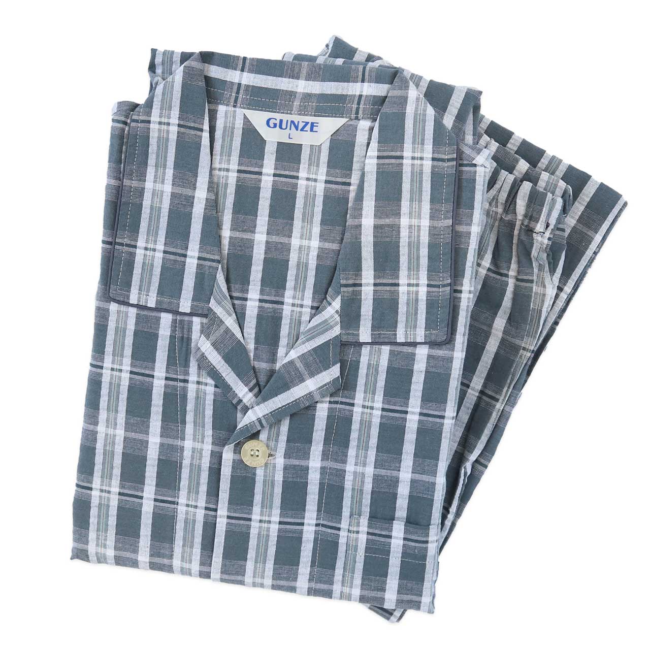 グンゼ パジャマ メンズ 綿100% 長袖長パンツ パジャマ S~LL (GUNZE クリアスタ 寝巻 寝間着 部屋着 前開き ホームウェア ルームウェア 敬老の日 ギフト 父の日) (送料無料) (在庫限り)